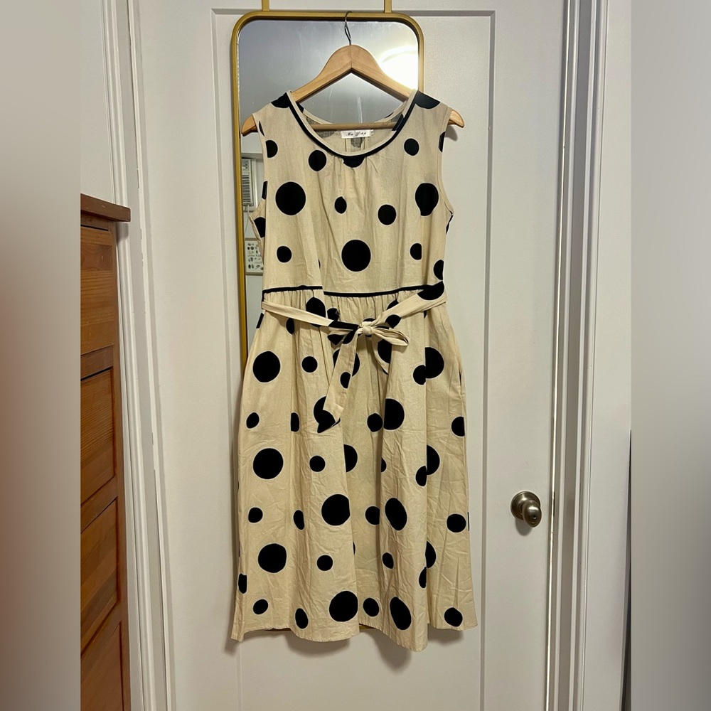 🖤 Black and White Polka Dot Sundress NWOT 🖤